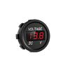 DC 12V 24V Waterproof Car Voltmeter LED Digital Display Panel Round Voltage Gauge for Car Motorcycle Truck Boat ATV UTV