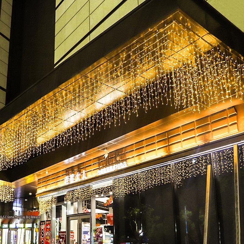

Мерцающая Звезда Занавес Водопад Светодиодные Сосульки - Уличные Декоративные Гирлянды 220V-3A-Constant-Controller