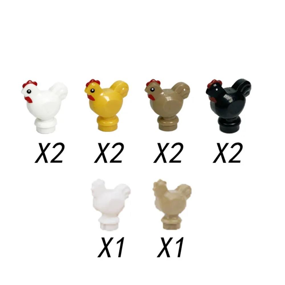MOC ZOO Farma Zvířat Stavební Kostky Sova Ještěrka Chobotnice Veverka Prase Pes Kuře Kočka Holub Myš Vlk Králík Mini DIY Kostka K060