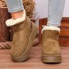 Women's Autumn-Winter Warm-Lined Thickened High-Top Snow Boots, Cozy Casual Footwear, Available In Large Sizes.