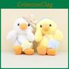 Soft White Duck Plush Keychain Adorable 4-inch Stuffed Animal Toy