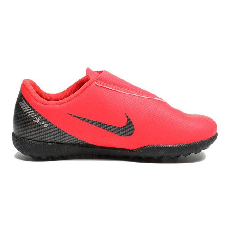 Nike Mercurial Vapor 12 Club CR7 TF Artificial Turf Non-Slip Low-Top Soccer Shoes Kids Soccer Shoes Red Black AJ3108-600