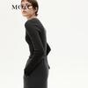 MO&Co. Women's Slim Fit Machine Washable Wool Round Neck Sweater