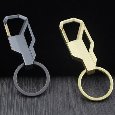 Simple Design Durable Zinc Alloy Car Key Ring Chain Men's Business Key Chain