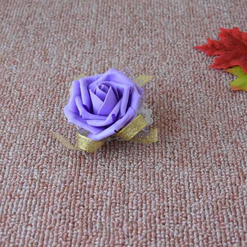 Bridesmaid Wrist Corsage Wedding Party Rose Bracelet Silk Flowers Ribbon