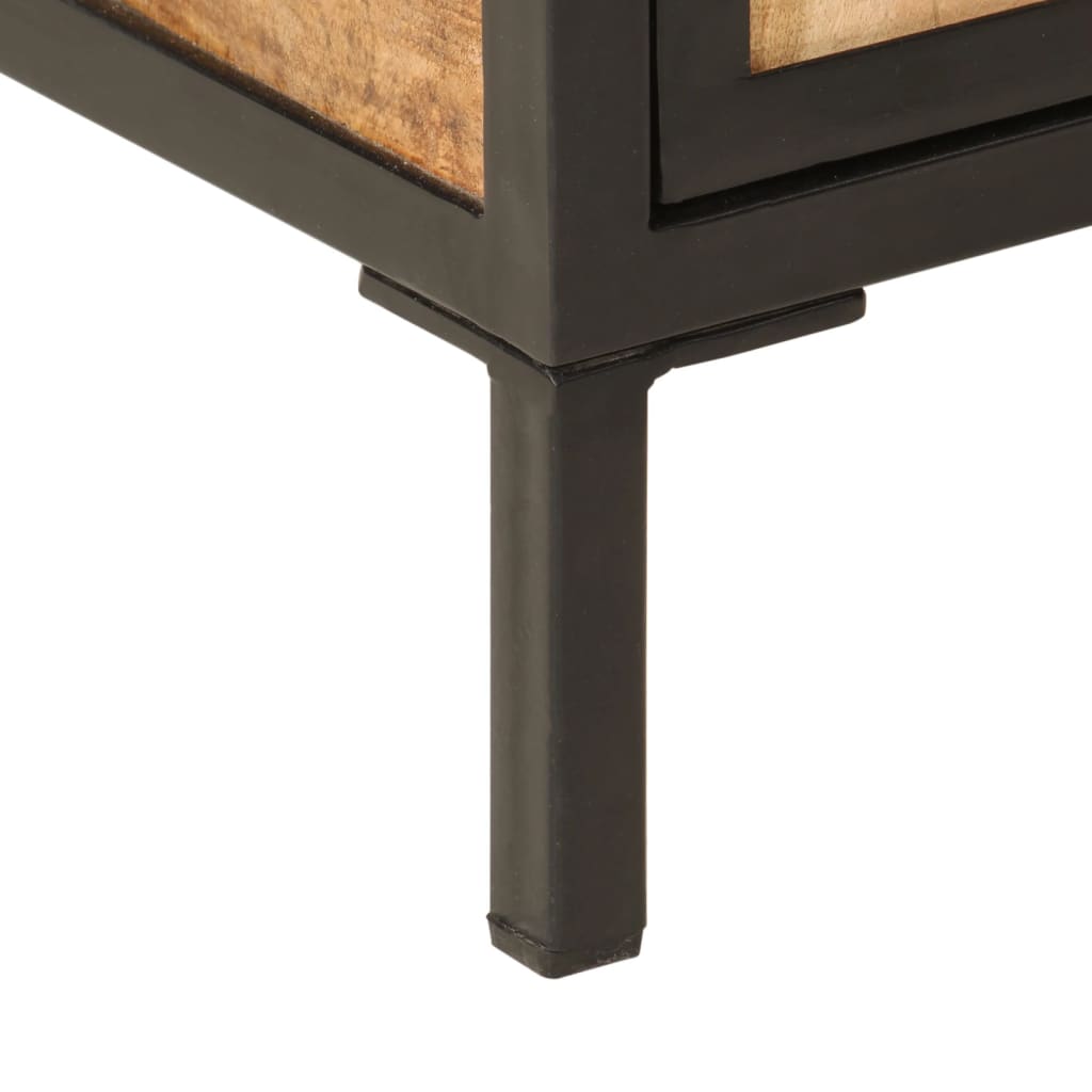 Bathroom Cabinet 40x27x180 cm Iron and Solid Mango Wood