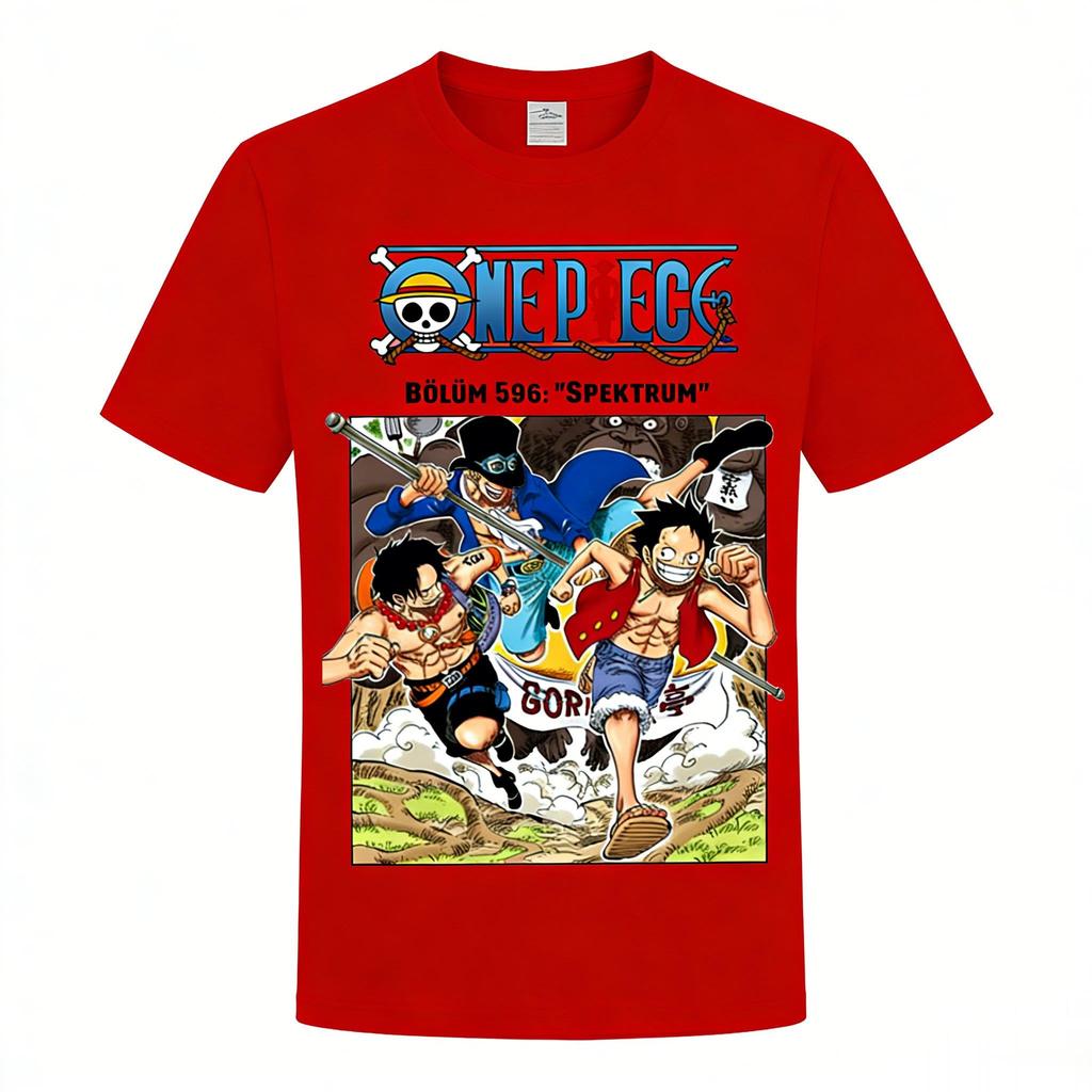 T-shirt Anime One Piece Stampa Grafica Luffy Uomo Donna Cotone Manica Corta Tee Estate 2026 Manga Streetwear Top Casual Y2k
