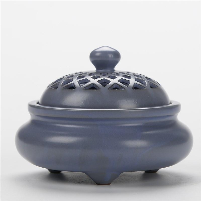 Antique Small Ceramic Incense Burner for Indoor Aromatherapy & Tea Ceremonies