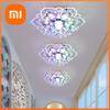 Creative LED Ceiling Light Crystal Flower Chandelier Bedroom Hallway Living Room Pendant Lamp Bedroom Kitchen Decoration Light