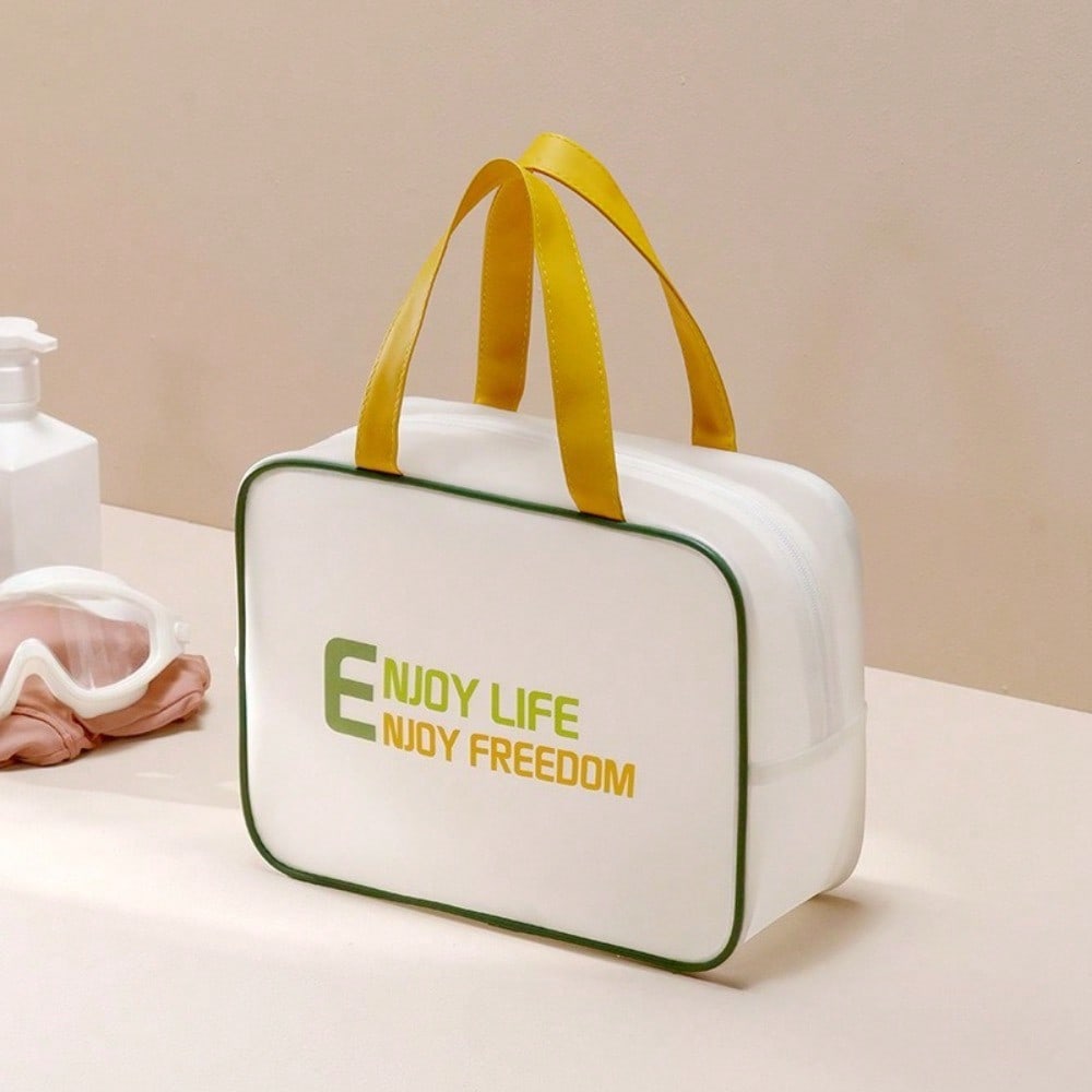 Sac de Natation Séparation Sec et Humide Sac de Toilette Portable Imperméable Portable Bain Fitness Sac de Rangement Green multicolore