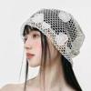 Handmade Lace Beanies Hat Hollow Out Weave Cap Fashion Crochet Flower Hat  Spring and Summer