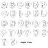 26pcs Stainless Steel Alphabet Cookie Cutters Set 3D Hand Press Letter Biscuit Stamps Rustproof DIY