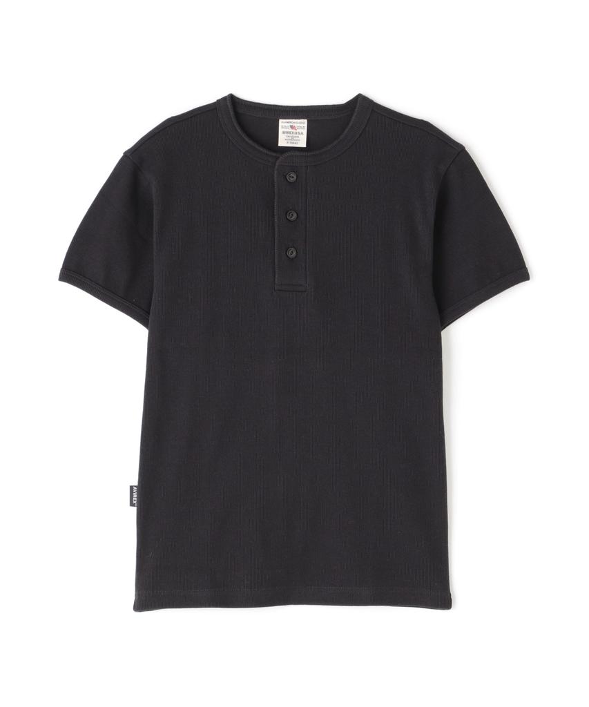AVIREX DAILY RIB HENLYNECK TEE 6143504 Men's L Black