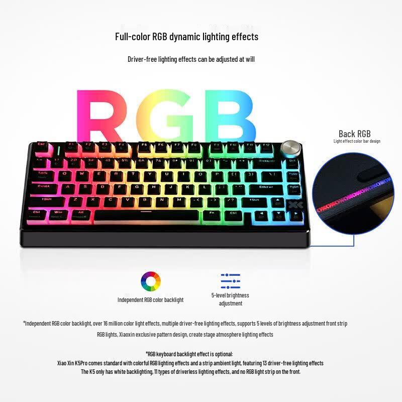 Lenovo Xiaoxin K5 Pro Tri-Mode Custom Mechanical Keyboard