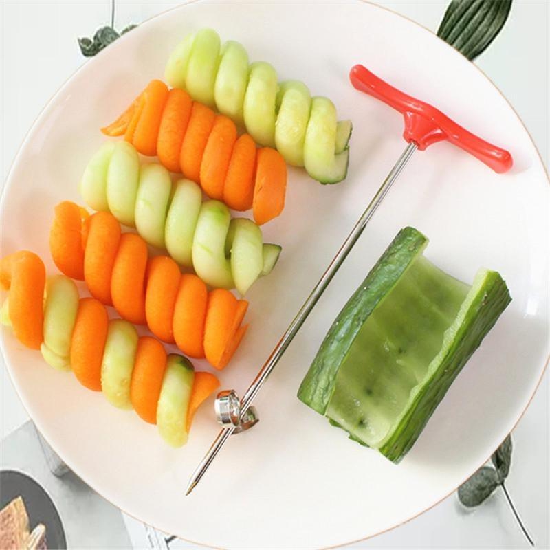 1/2Pcs Manual Roller Spiral Slicer Radish Potato Tools Vegetable Cutter Kitchen Fruit Carving Tools