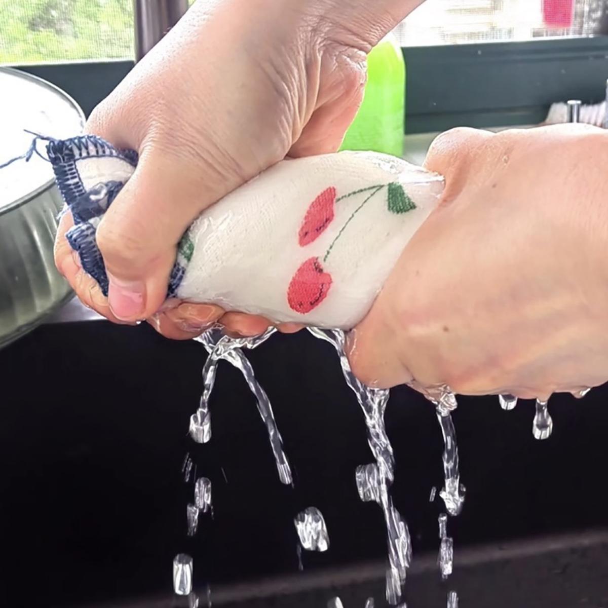 

3 шт. бытовые тряпки, губки для мытья посуды, утолщенные кухонные тряпки, ленивые кухонные тряпки легко моют посуду