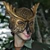 Halloween Novelty Owl Half Face Mask Animal Masquerades Mask Festival Atmosphere Party Dress Up Cosplay Costume Props