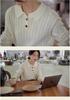 Women's French Retro Cable Knit Sweater - Polo Collar, White Lapel, Gentle Style Wool Top for Autumn/Winter