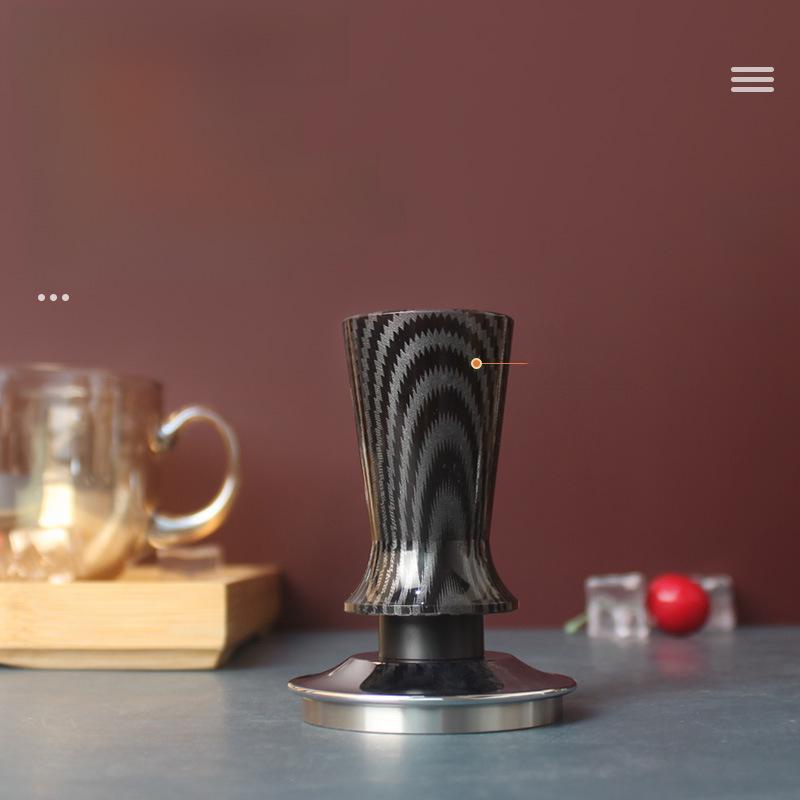 Balanserat elastiskt handtag Kaffe-tamper i rostfritt stål (51/53/58mm)