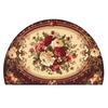 Floral Doormat Absorbent Half Round Floor Mat Non-Slip Door Mat Decorative Entrance Rug for Living Room Bathroom Kitchen