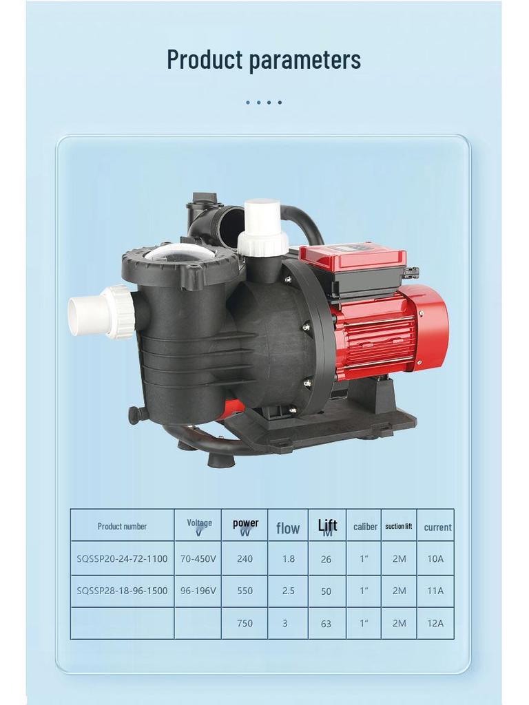 Solar Brushless DC Pool & Seawater Circulation Pump for Seafood Tanks & Aquaculture