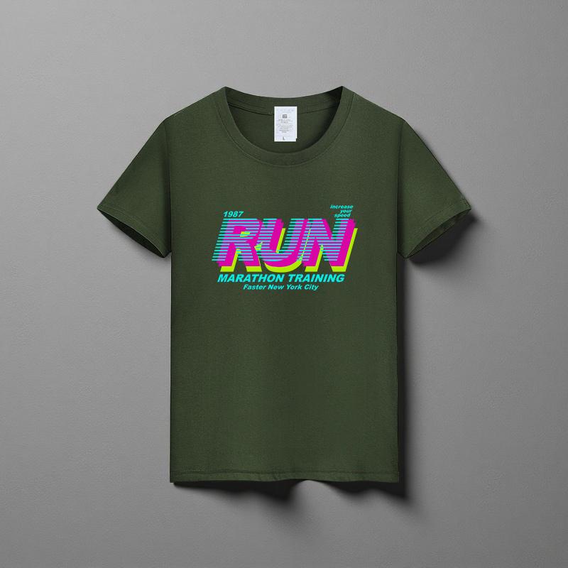 Sommer Neues Unisex Vielseitiges Reines Baumwoll-T-Shirt Modisches Lässiges Rundhals-Oberteil Atmungsaktives Locker Sitzendes Bedrucktes Kurzarmhemd