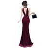 Women's sexy temperament elegant dress split-ended long dress