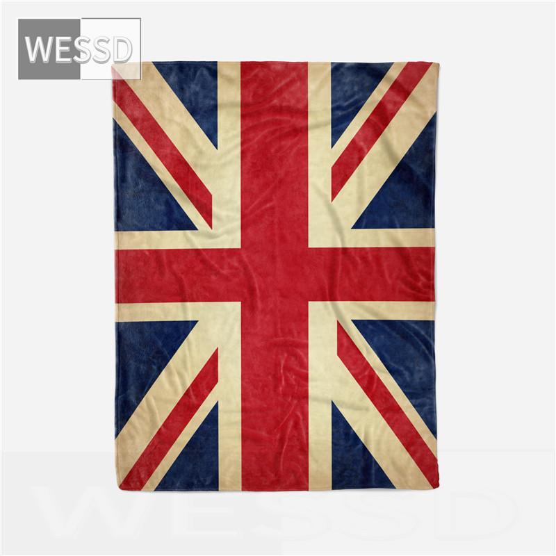 Bettüberwurf mit britischer Flagge, Retro-Stil, Einzel- und Doppeldecken, modische Flanell-Decken, dekorative Sofadecke, Reise- und Nickerchen-Mehrzweckdecke