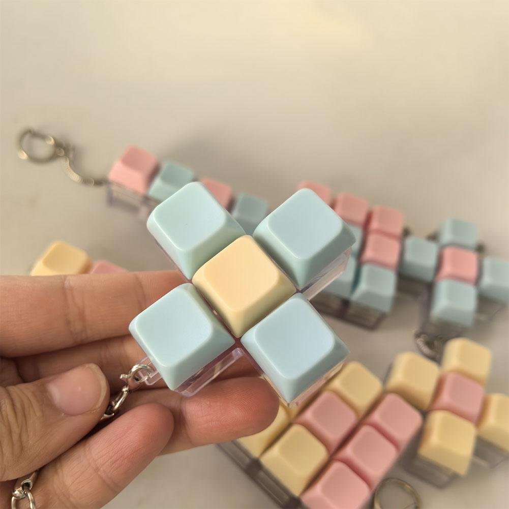 Keyboard Fidget Toy Keyboard Fidget Keychain Keyboard Decompression Button Finger Clicker Toys Button Stress Relief Fidget Toy