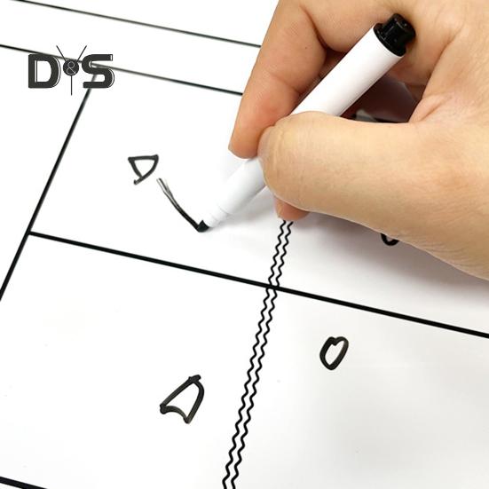 Trocken abwischbare Tennis-Coaching-Zwischenablage, doppelseitiges taktisches Tennis-Whiteboard mit Markierungsstift für das Tennistraining