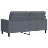 2 Seater Sofa Dark Grey 140 cm Velvet