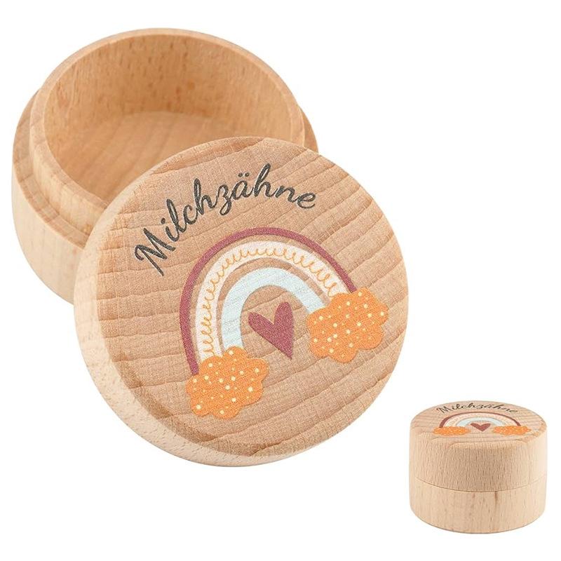 Wooden Baby  Baby Tooth Box Children's Baby Tooth Storage Box Commemorative Baby Hair Umbilical Cord Collection Box