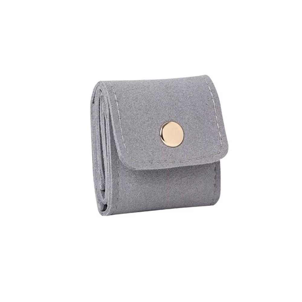 Mini Velvet Jewelry Display Bag Flip Cover Storage Case Foldable Necklace Ring Packing Bag  Travel