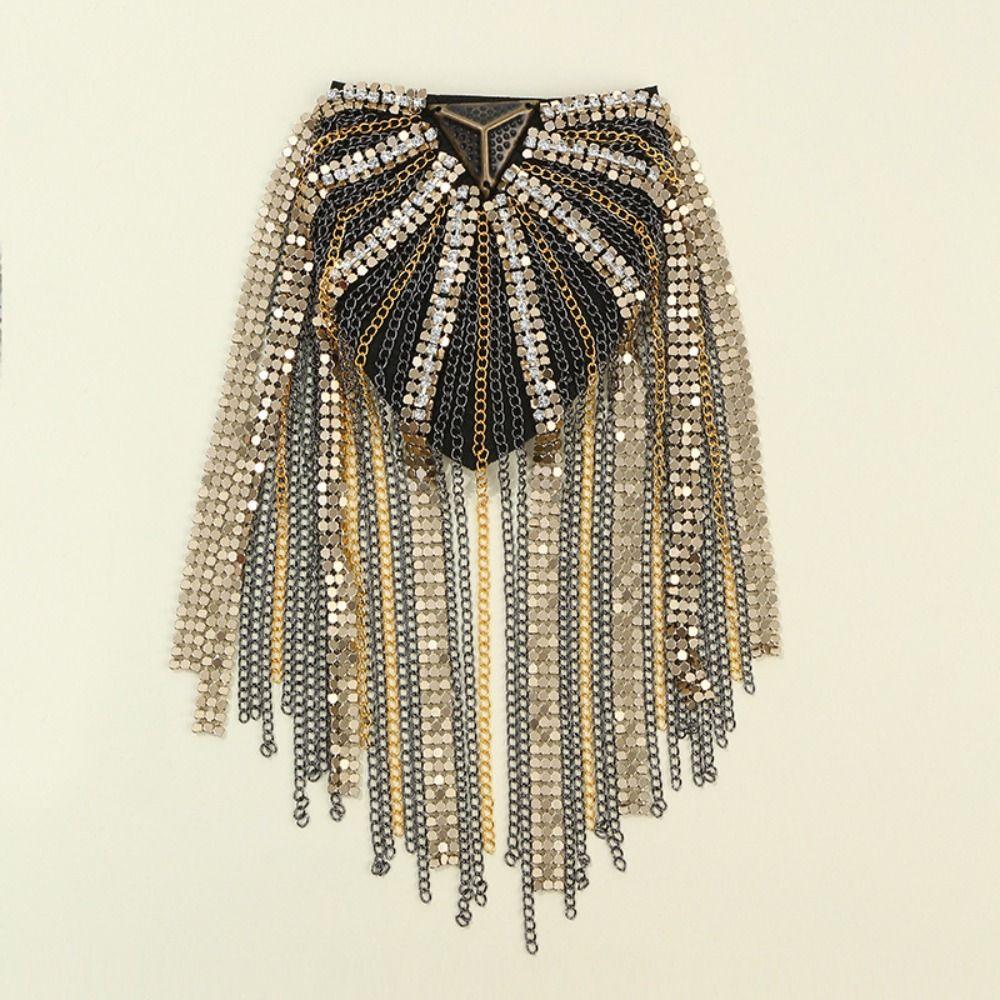 Crystal Brooch Shoulder Board Epaulets Jacket Vintage Brooch  Stage performance