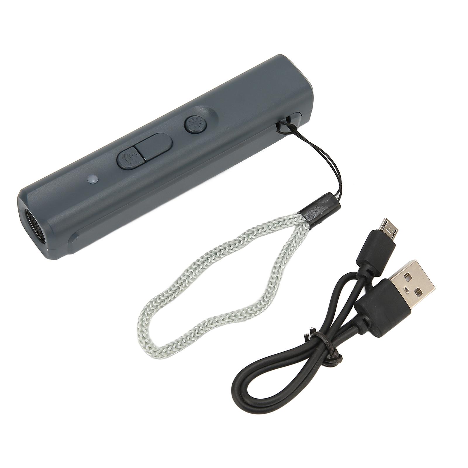 

Ультразвуковой дрессировщик собак USB перезаряжаемый портативный ручной электронный отпугиватель собак тренировка темно-серого