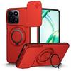 Sliding Camera Lens Cover Armor Phone Case For Honor 200 Smart 5G X7C Magnetic Metal Ring Stand TPU Plastic Shockproof Shell