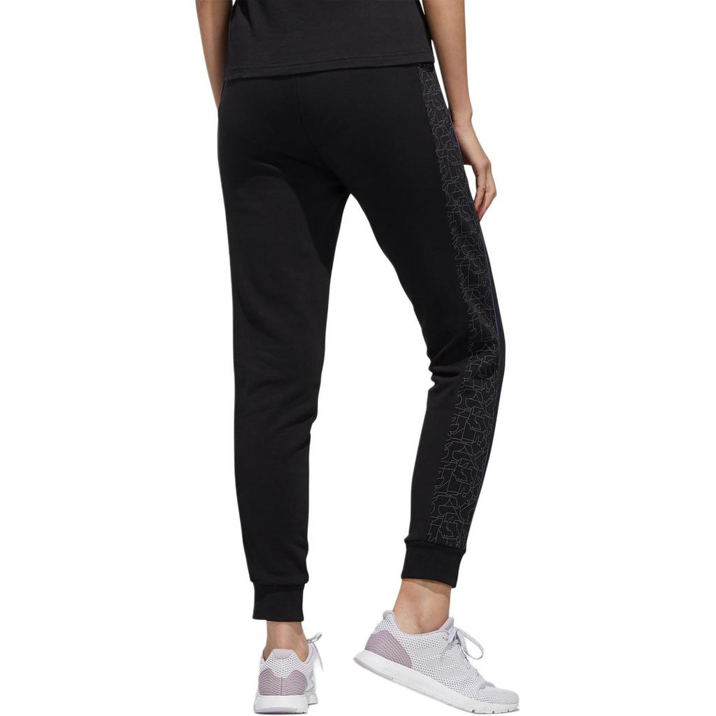 Adidas Neo Solid Color Casual Knitted Sports Pants Women Pants Black FU3910