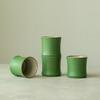 Chinese Style Bamboo Cup Creative Green Glaze Green Bamboo Teacup High-end Master Cup Home Kung Fu Tea Set Ceramic Drinking Cup