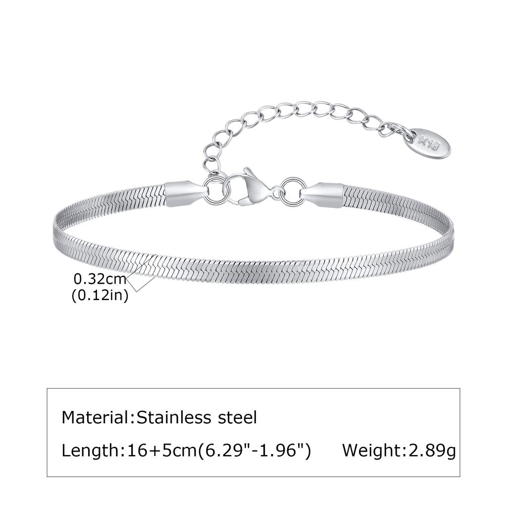 Men's Thin Chain Bracelet,Adjustable Stainless Steel Metal Chain Wristband,Classic Hip Hop Trendy Jewelry Gift for Him