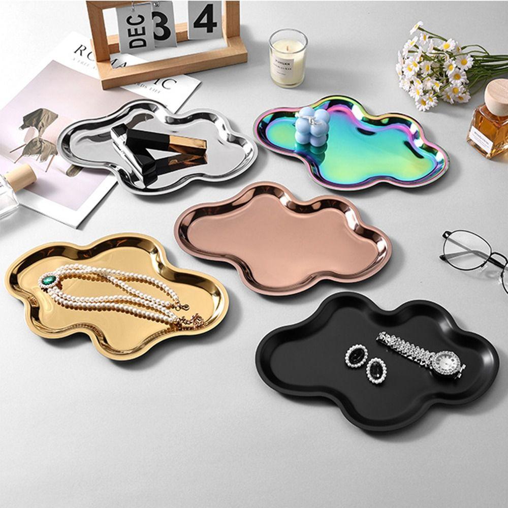 Rust-proof Key Serving Plate Modern Design Decorative Tray  Bathroom Counter