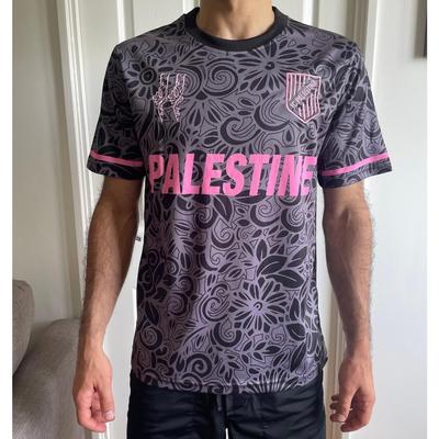 Palestinian FC 3D Sport Quick-dry Breathable Men T-shirt Street Football Jersey Team Training Uniform Short-sleeve Clothing Top