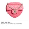 Chanel 22SS Sheepskin Heart Bag, Crossbody Bag, Shoulder Bag Women's Peach Pink AP2784-B08163-NH621