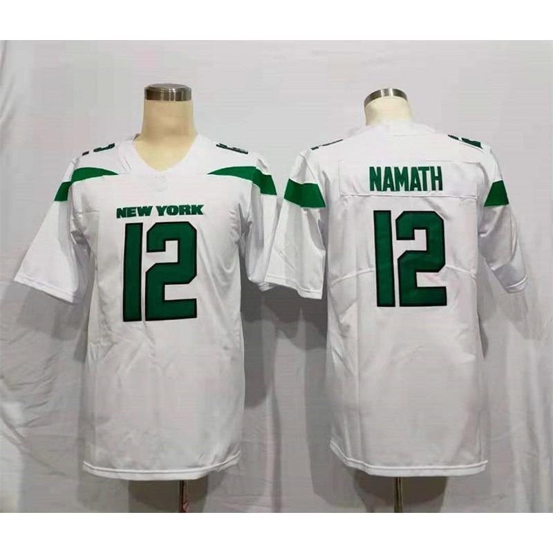 New York Jets NFL Football Jersey Mens Authentic Style Team Uniform Shirt With Player Numbers 2 8 12 14 26 33