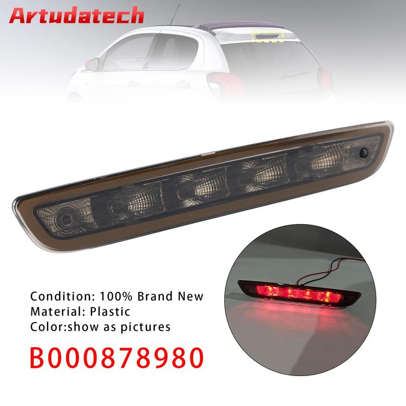 Artudatech 3RD Third Brake Light B000878980 For Peugeot 108 2014 2015 2016 2017 2018 Black