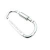 8CM Locking D-Shaped Carabiner with Screw Nut, Aviation Aluminum Alloy