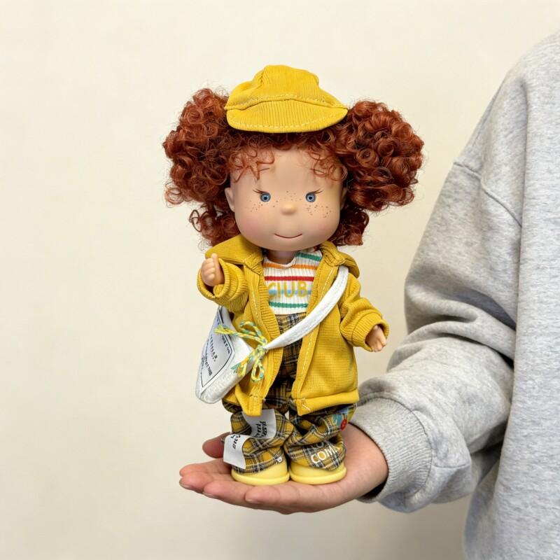 Pippa Potato Doll 24cm Vinyl Figurine Curly Red Hair Green Plaid Outfit Collectible Toy Home Decor Girl Birthday Surprise Gift