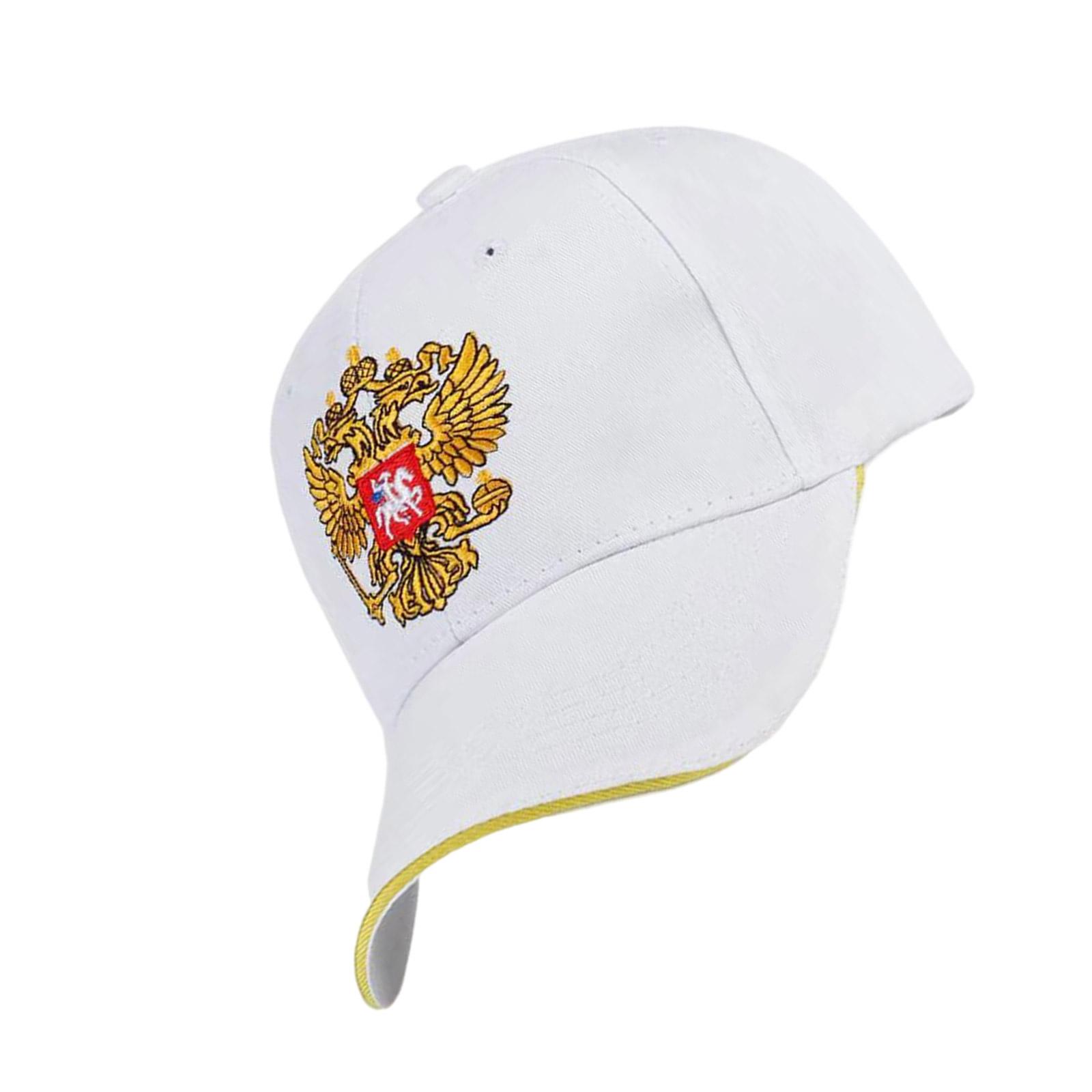 

Унисекс кепка с вышивкой «Русский орел» для любителей спорта и патриотических коллекционеров, бейсболка с защитой от солнца для всех возрастов белый