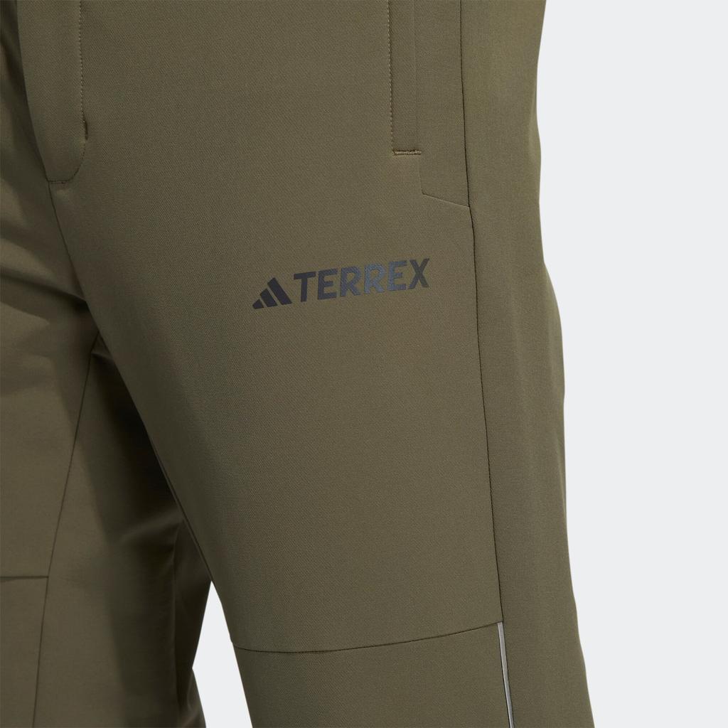 Adidas Штаны Niuheaven Soft Shell, однотонные, ветрозащитные, спортивные, мужские, оливково-зеленые IC4371