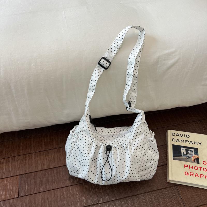 2025 Koreanischer Stil Karierte Kordelzug Wolken Tasche: Rucksack mit großem Fassungsvermögen, Schulter- & Umhängetasche für Damen