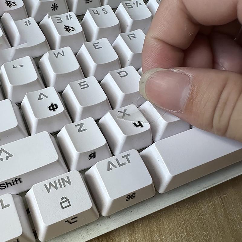 Language Tear-Off Film Keyboard Sticker Desktop Laptop Key Sticker Single Film Universal Side Engraving Sticker